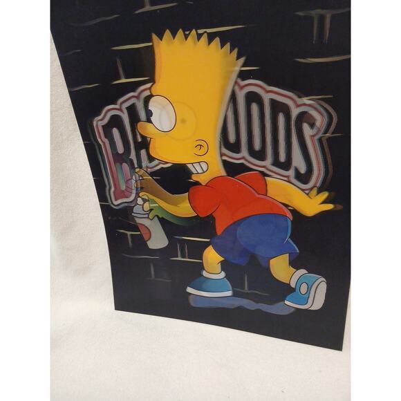 Bart Simpson 3D Movement backwoods Holographic Poster Shorts On/Off But Vintage - Picture 5 of 16